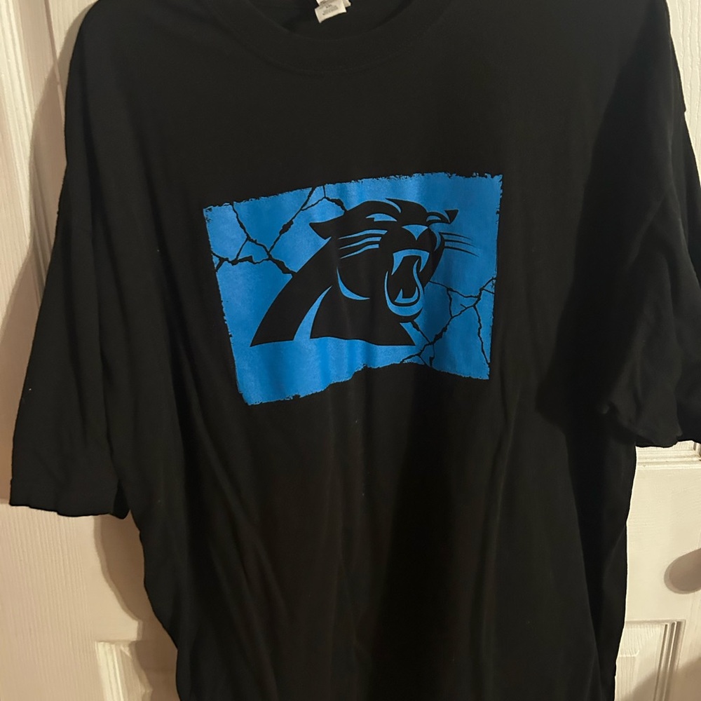 Black and Blue Carolina Panthers Short Sleeve Tees